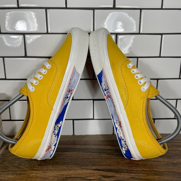 Vans Authentic 44 DX Anaheim Factory Mens Sz 7.5 Shoes Yellow Scene AW Sneakers